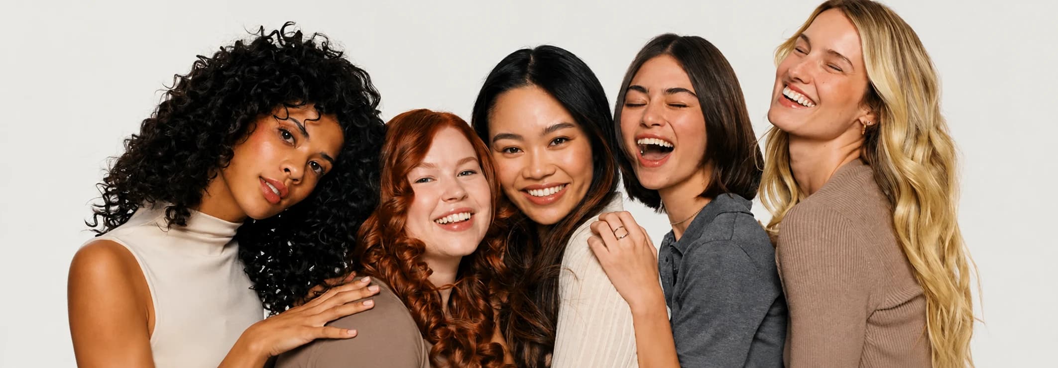 Five Wavytalk creators with different hair colors and textures